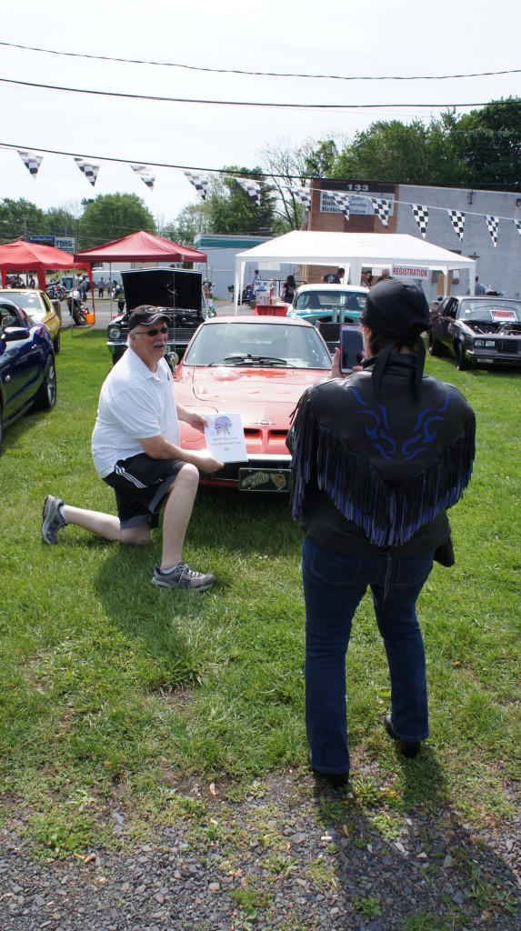 Proud winner of car show