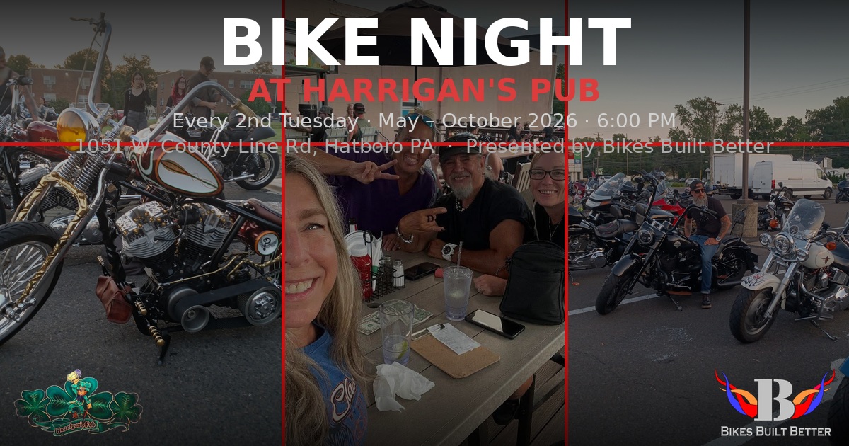 Bike Night at Harrigan's Every 2nd Tuesday May thru October